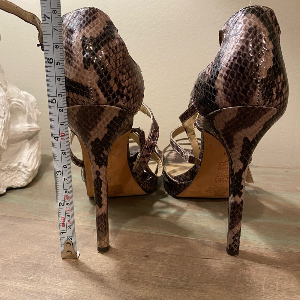 Saks Fifth Ave strappy heels - Picture 6 of 11